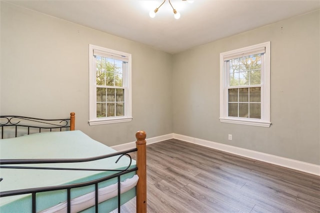 3215 E River Rd, Henrietta, NY 14623 - bedroom with wood finished floors, baseboards, and multiple windows