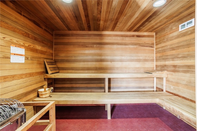 247 Bretlyn Cir, Brighton, NY 14618 - relaxing sauna with wood walls, wooden ceiling, and recessed lighting