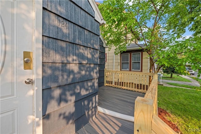 124 Aurora St, Rochester, NY 14621 - view of wooden deck