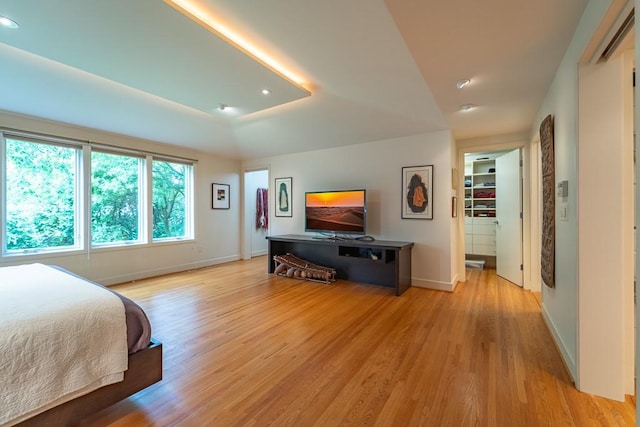 313 Pelham Rd, Brighton, NY 14610 - bedroom featuring baseboards, light wood-style flooring, and recessed lighting