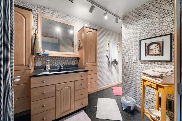 15205 W Lake Rd, Pulteney, NY 14418 - full bath with vanity and track lighting