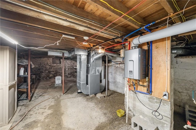 15205 W Lake Rd, Pulteney, NY 14418 - unfinished basement with water heater and heating unit