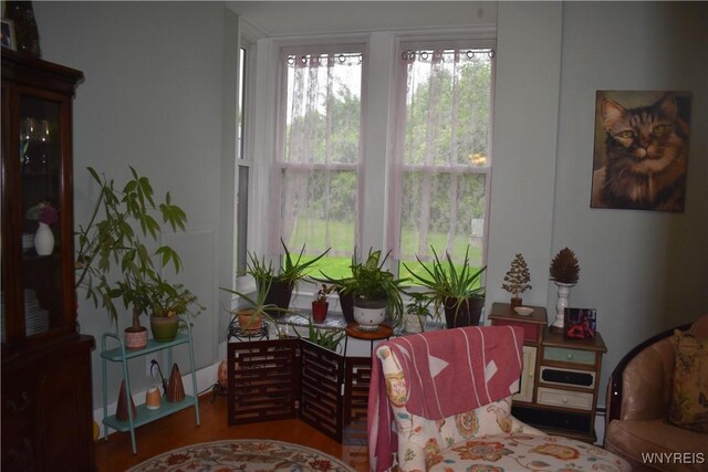 4571 Budd Rd, Cambria, NY 14094 - living area with wood finished floors