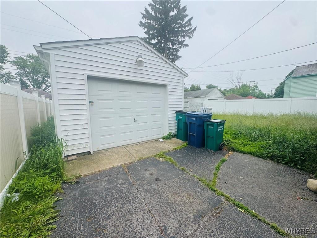 57 Erskine Ave, Buffalo, NY 14215 - detached garage featuring driveway