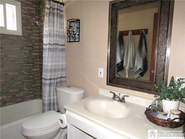 23 Frew Run St, Carroll, NY 14738 - full bath featuring vanity, toilet, and shower / bath combo