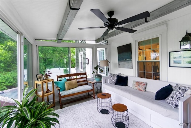 4937 W Seneca, Onondaga, NY 13215 - sunroom / solarium with beam ceiling and wood finished floors