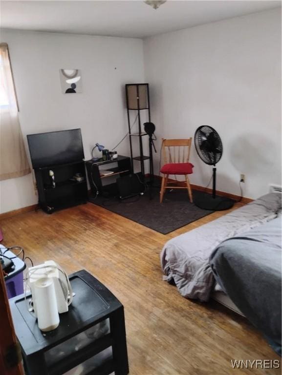 72 Nicholson St, Buffalo, NY 14214 - bedroom featuring wood finished floors and an office area