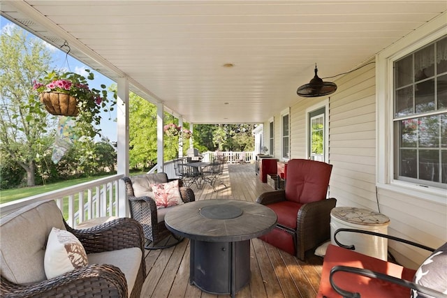 707 Hubbell Rd, Ogden, NY 14428 - deck featuring outdoor dining space