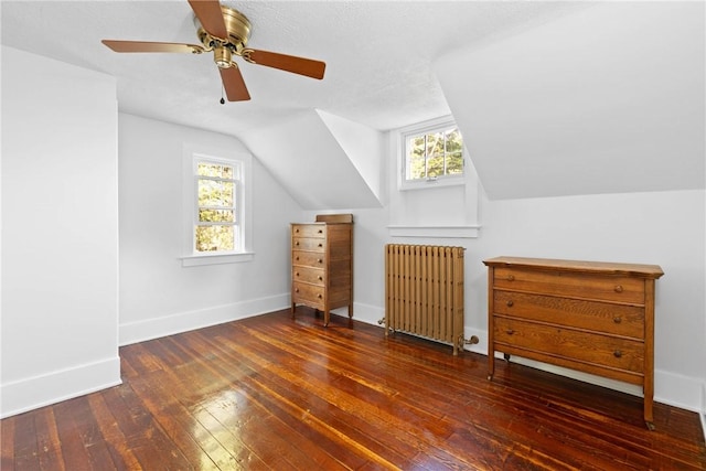 707 Hubbell Rd, Ogden, NY 14428 - bonus room with radiator, wood-type flooring, vaulted ceiling, healthy amount of natural light, and baseboards
