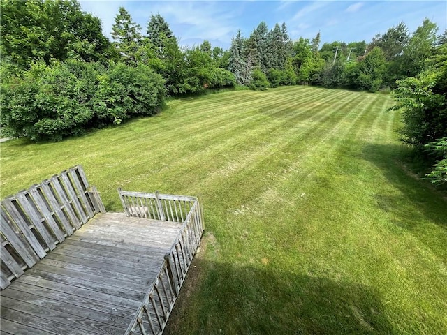 235 Briarwood Ln, Wheatland, NY 14546 - view of grassy yard with view of wooded area