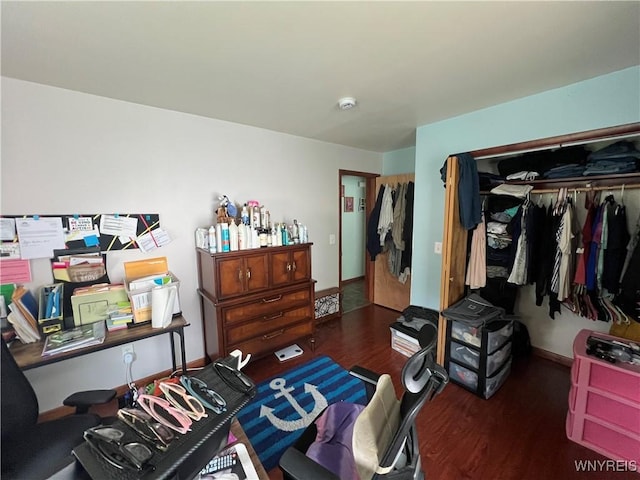 272 Dewitt St, Buffalo, NY 14213 - bedroom featuring wood finished floors, a closet, and baseboards
