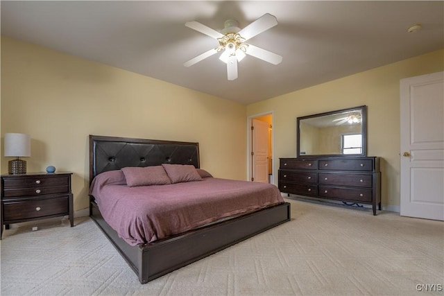 3871 Skyline Dr, Kirkland, NY 13323 - bedroom featuring light carpet, baseboards, and ceiling fan