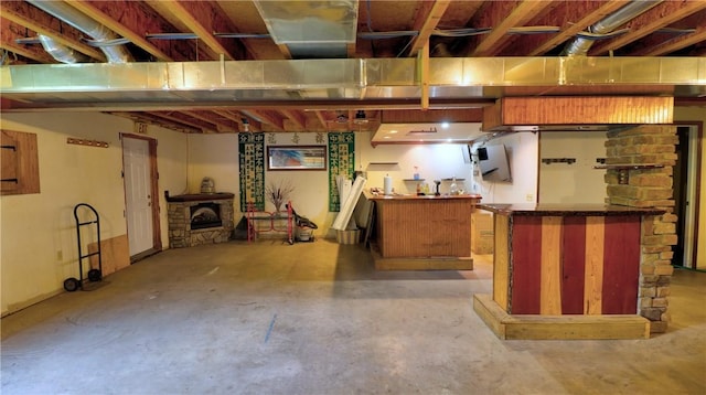 1547 Great Gully Rd, Springport, NY 13160 - basement featuring a bar