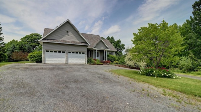 1547 Great Gully Rd, Springport, NY 13160 - view of front of property with an attached garage, driveway, and a front lawn