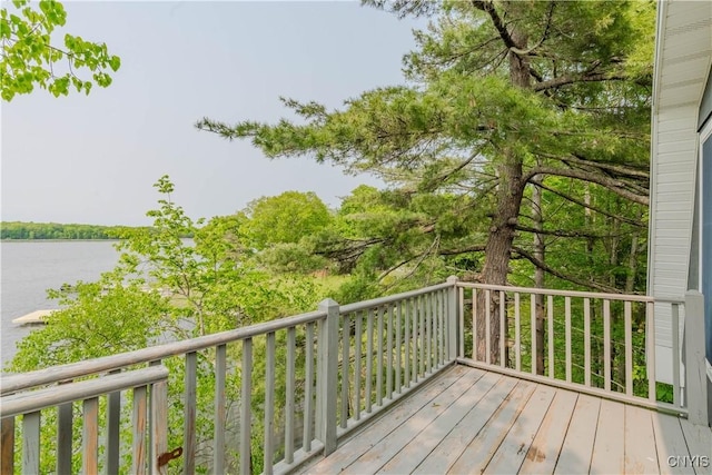 48785 Bamerick Rd, Alexandria, NY 13679 - wooden terrace with a water view