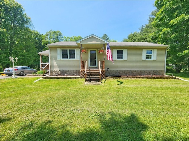 1305 Wyncoop Creek Rd, Chemung, NY 14825 - view of front of house with a front lawn