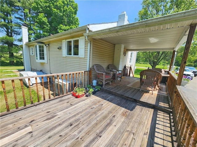 1305 Wyncoop Creek Rd, Chemung, NY 14825 - view of wooden terrace