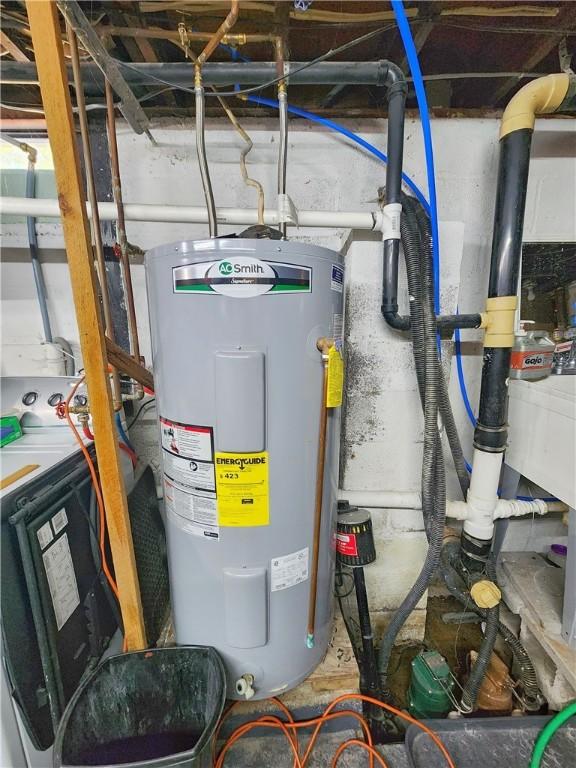 1305 Wyncoop Creek Rd, Chemung, NY 14825 - utility room with electric water heater