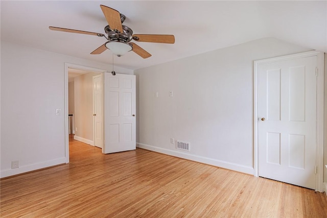 68 Colonial Village Rd, Brighton, NY 14625 - empty room with light wood-style flooring, baseboards, a ceiling fan, and lofted ceiling