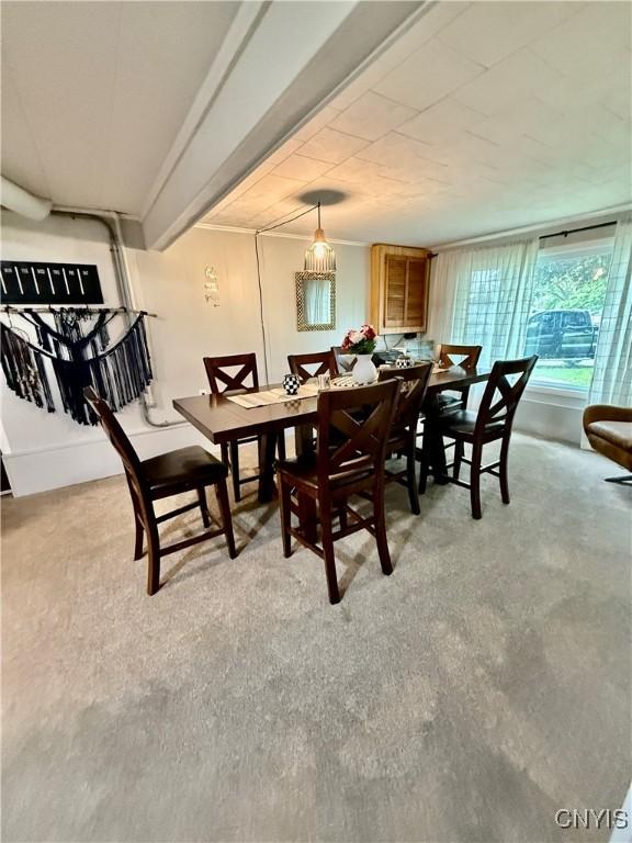 2718 Forest Hill Dr, Fleming, NY 13021 - dining area with light carpet