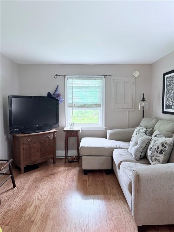 3679 County Highway 35, Middlefield, NY 13450 - living area with wood finished floors