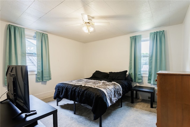 74 Everett St, Greece, NY 14615 - bedroom featuring carpet flooring, ornamental molding, and ceiling fan