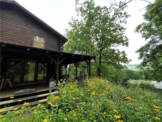 3921 State Route 226, Tyrone, NY 14837 - view of yard featuring a deck and french doors