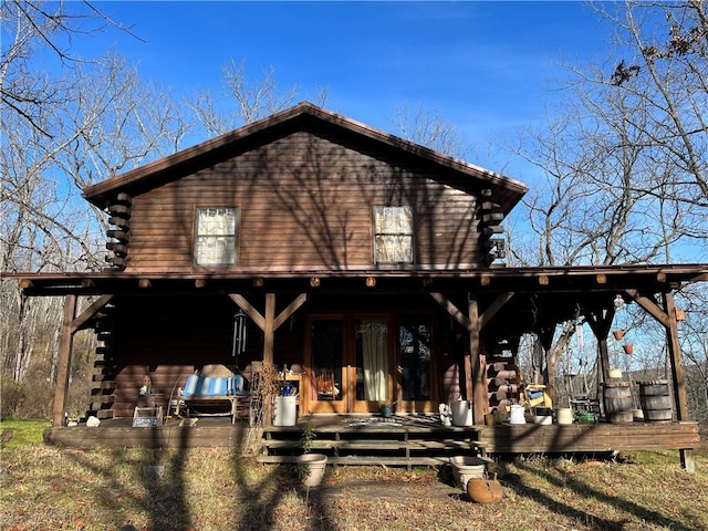 3921 State Route 226, Tyrone, NY 14837 - view of front of property featuring log siding and a porch