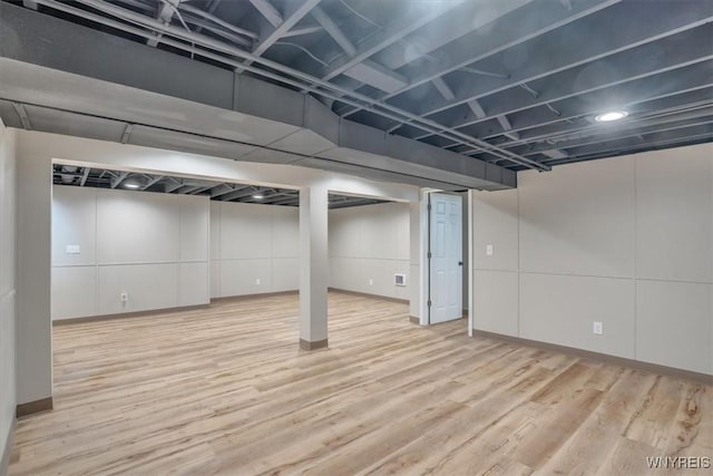 836 Upper Mountain Rd, Lewiston, NY 14092 - finished basement with wood finished floors and baseboards