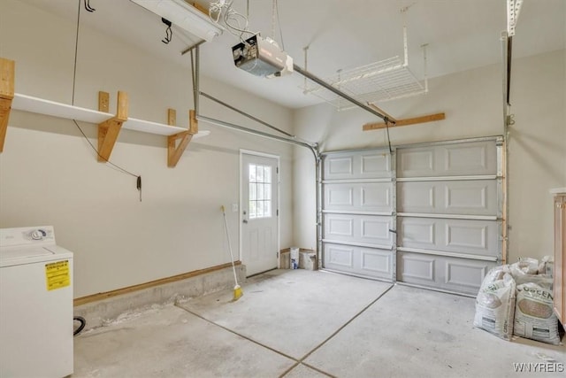 836 Upper Mountain Rd, Lewiston, NY 14092 - garage featuring washer / dryer and a garage door opener