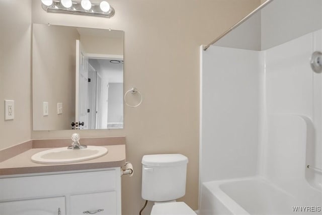 836 Upper Mountain Rd, Lewiston, NY 14092 - bathroom with vanity, toilet, and tub / shower combination