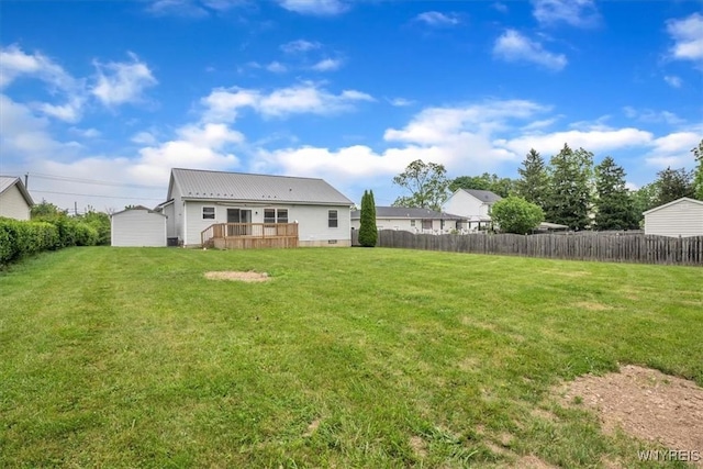 836 Upper Mountain Rd, Lewiston, NY 14092 - view of yard with a wooden deck