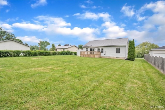 836 Upper Mountain Rd, Lewiston, NY 14092 - view of yard featuring a wooden deck