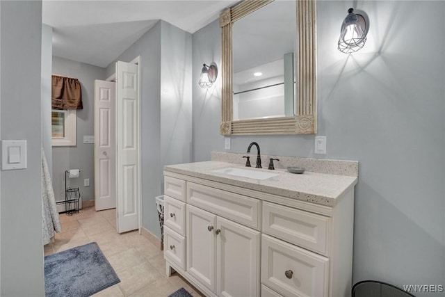 2194 Rte 39, Sheridan, NY 14062 - bathroom with vanity, tile patterned floors, and baseboards