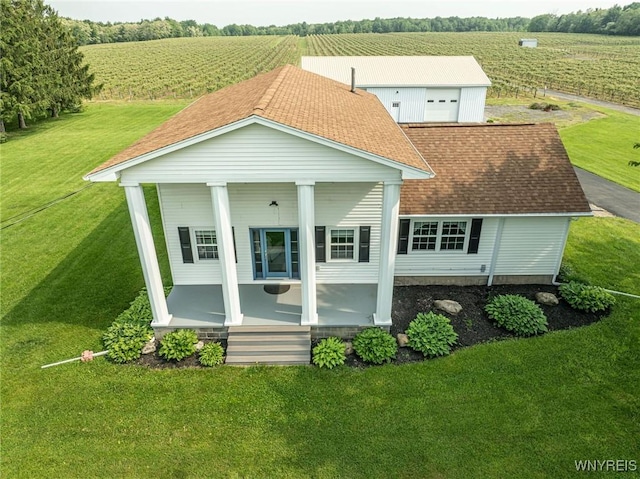 2194 Rte 39, Sheridan, NY 14062 - back of house with agricultural plots, a porch, and a rural view