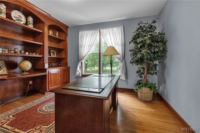 6017 Corinne Ln, Clarence, NY 14032 - home office featuring light wood-type flooring and baseboards