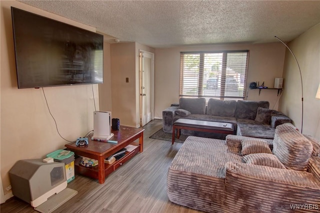 15 Arbour Ln, Buffalo, NY 14220 - living area featuring a textured ceiling and wood finished floors