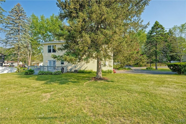12 Sparrowbush Rd S, S, NY 12110 - view of grassy yard with a wooden deck