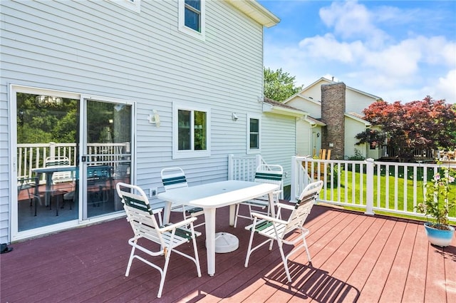 53 Toni Ter, Chili, NY 14624 - wooden terrace featuring outdoor dining space