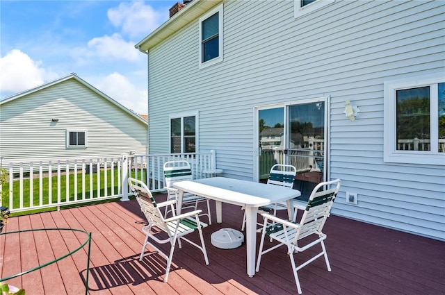 53 Toni Ter, Chili, NY 14624 - wooden deck featuring outdoor dining area