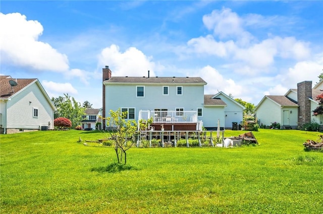 53 Toni Ter, Chili, NY 14624 - back of property featuring a chimney and a lawn