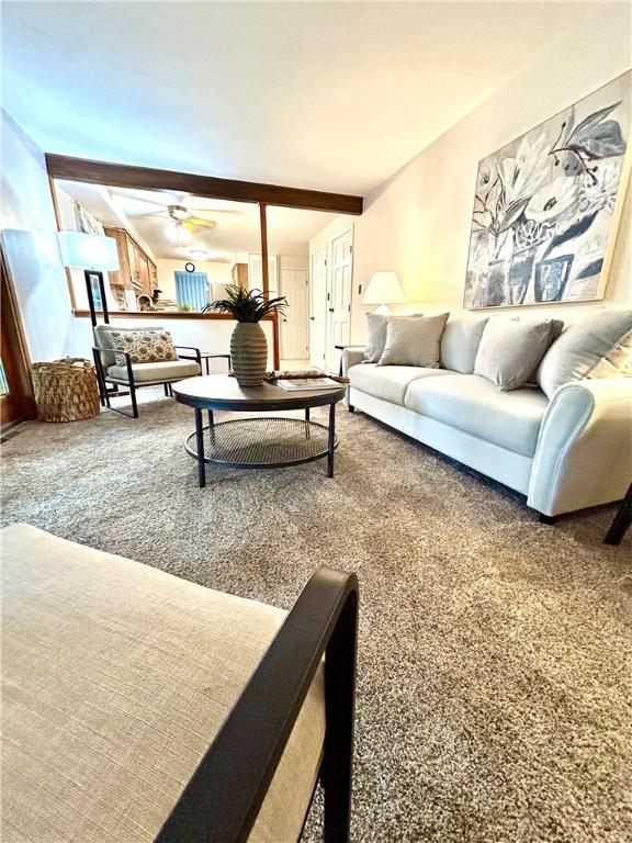 30 Sibley Dr, West Seneca, NY 14224 - living room featuring ceiling fan