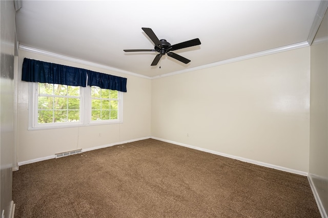 30 Sibley Dr, West Seneca, NY 14224 - empty room featuring carpet flooring, baseboards, crown molding, and ceiling fan