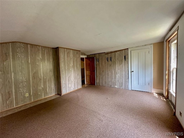 11920 Clarence Center Rd, Newstead, NY 14001 - unfurnished bedroom with wooden walls and carpet flooring