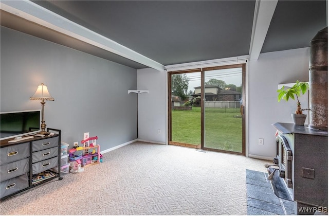 201 Bernadette, West Seneca, NY 14224 - recreation room featuring carpet flooring and baseboards
