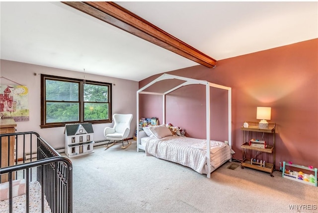 201 Bernadette, West Seneca, NY 14224 - carpeted bedroom featuring beam ceiling