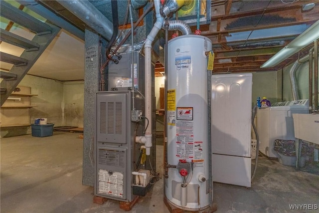 201 Bernadette, West Seneca, NY 14224 - utilities featuring gas water heater, independent washer and dryer, and heating unit