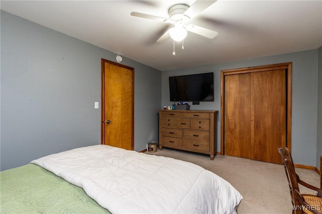 201 Bernadette, West Seneca, NY 14224 - bedroom featuring a closet, carpet floors, and ceiling fan
