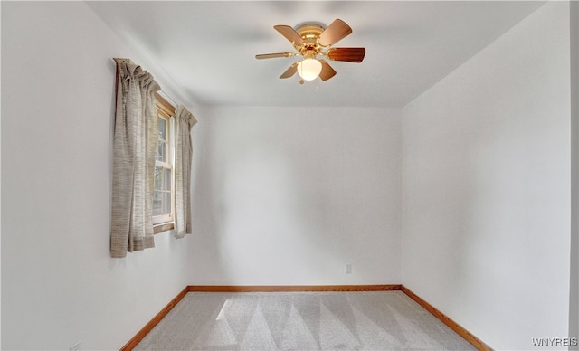 63 Princeton Ct, Cheektowaga, NY 14225 - empty room with baseboards, a ceiling fan, and light carpet