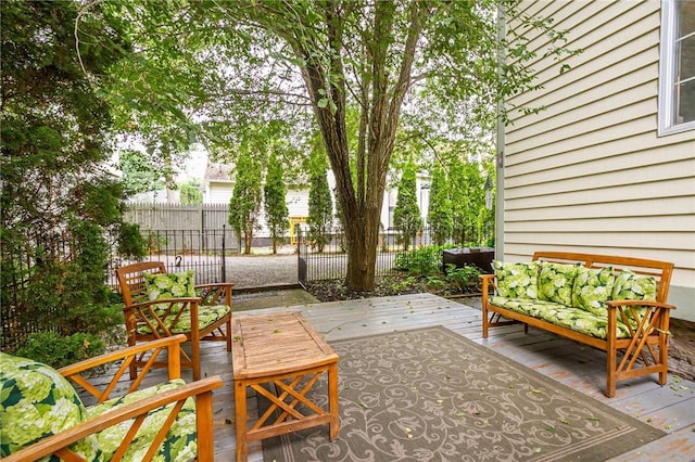 76 W Main St, Mendon, NY 14472 - view of patio featuring a deck and an outdoor hangout area